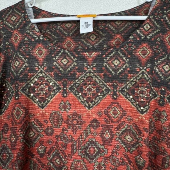 Ruby Rd Womens Asymmetrical Hemline Tunic Plus Size 3X - Picture 3 of 7